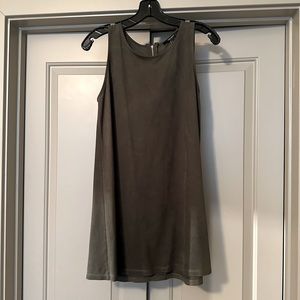 Army green suede dress